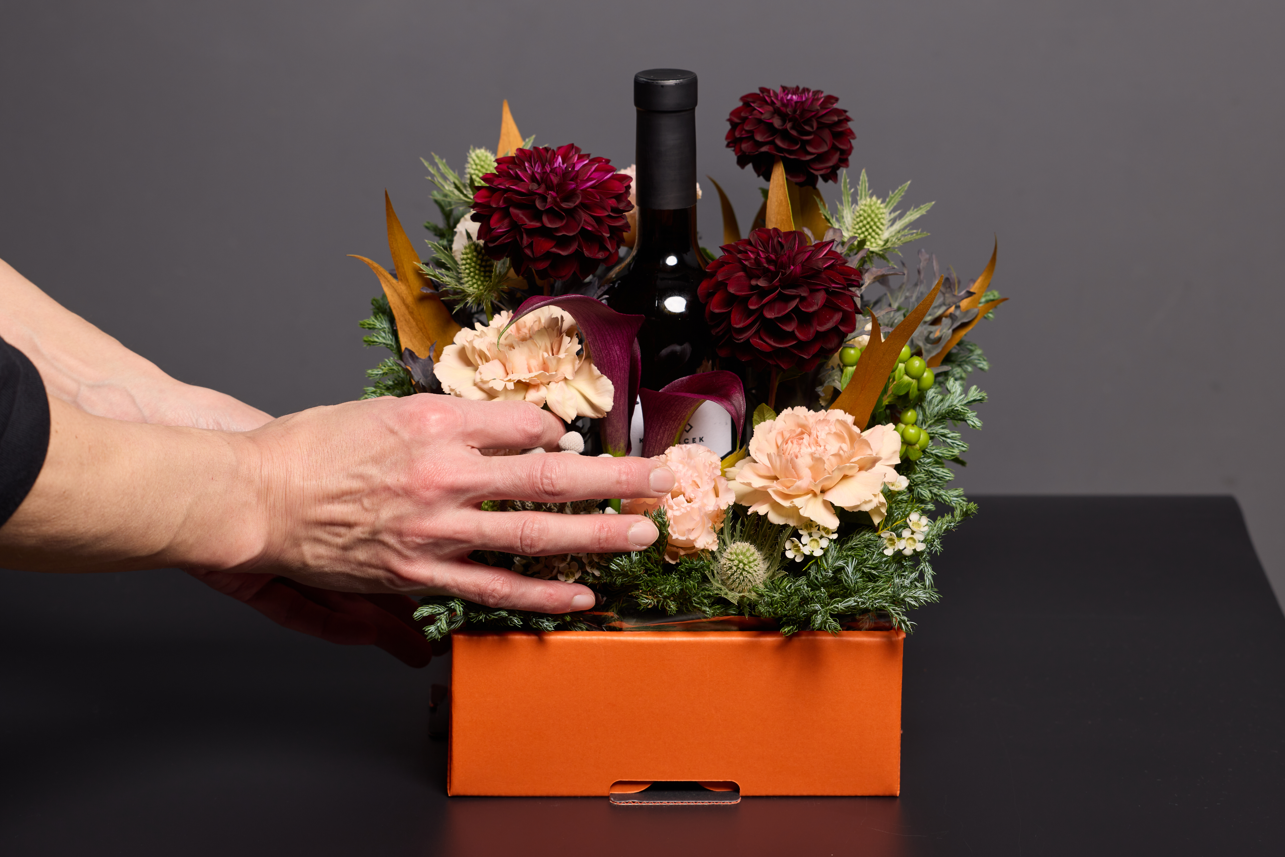 Person with Bouquette of flowers